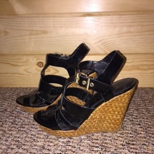 Jessica Simpson Black wedge heels